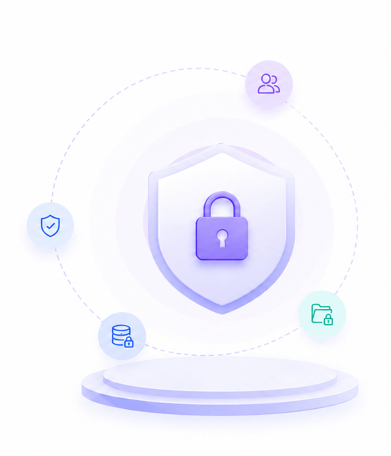 Flowlytics graphic showing secure by design private decision making